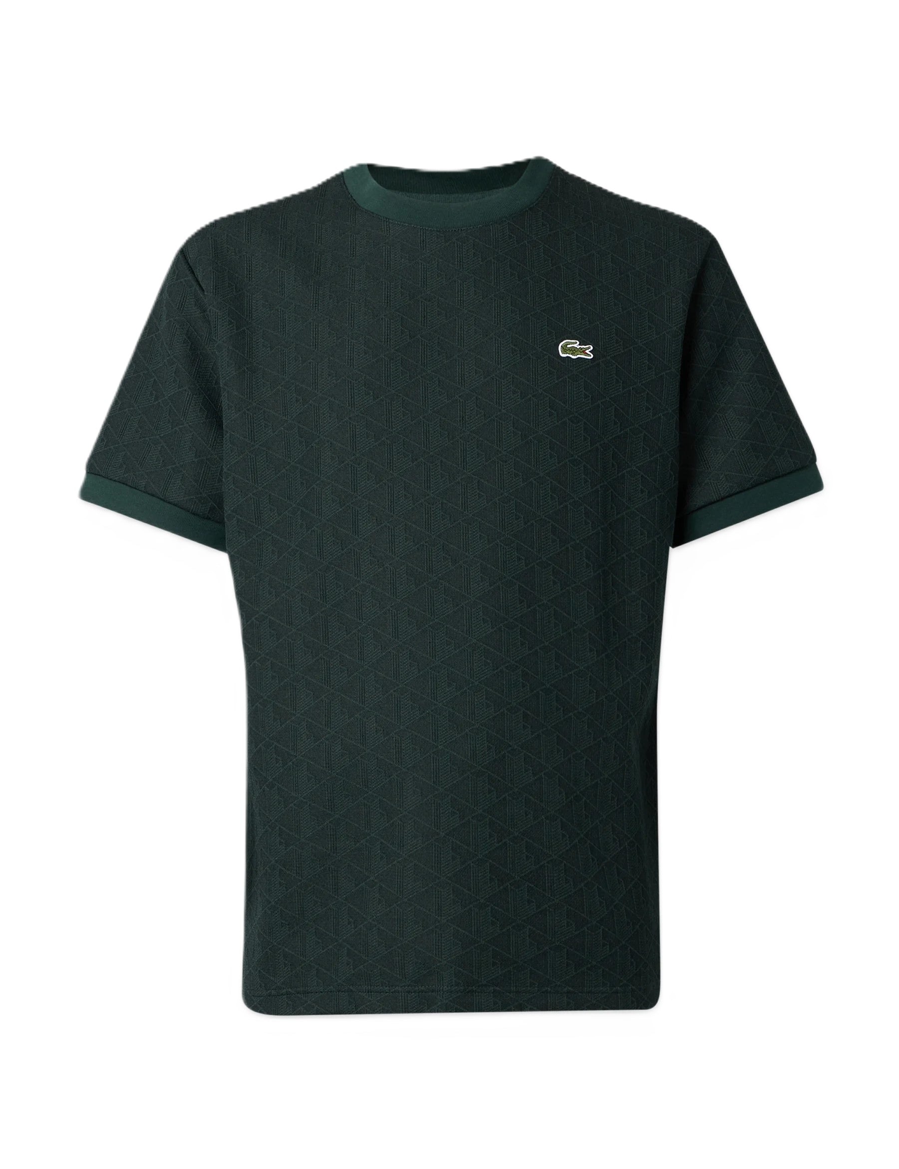 Slim fit T-shirt with jacquard monogram