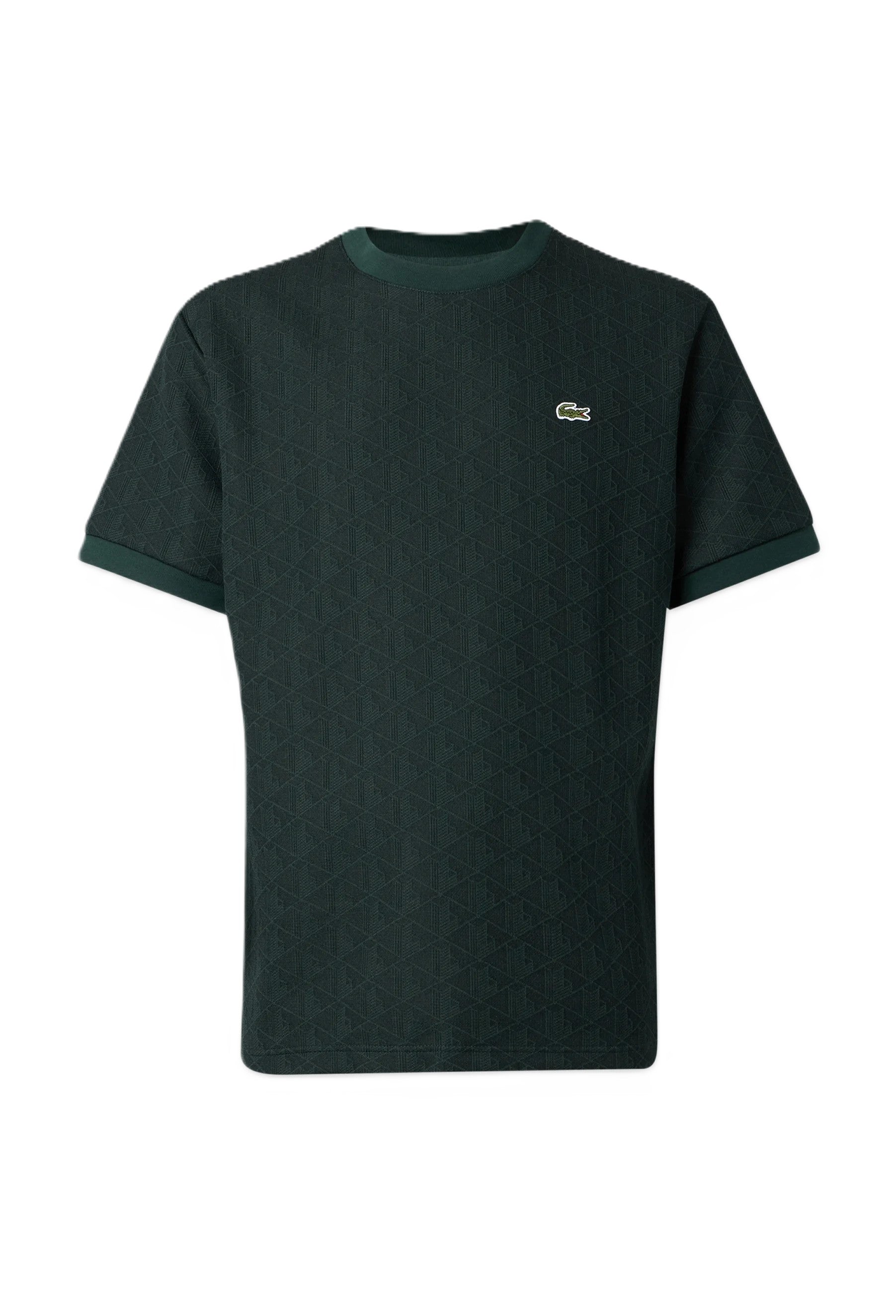 T-shirt slim fit con monogramma jacquard 