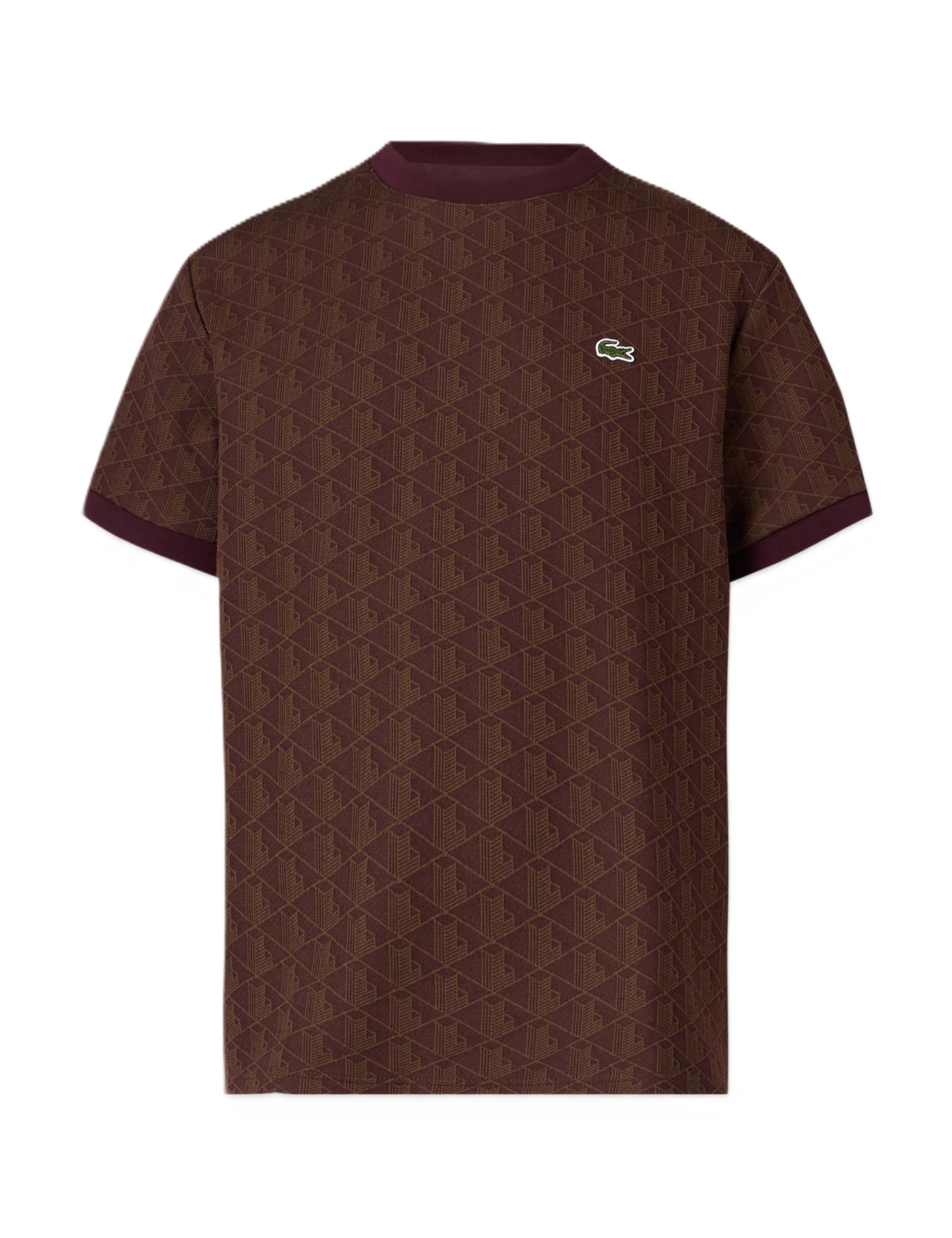 Slim fit T-shirt with jacquard monogram