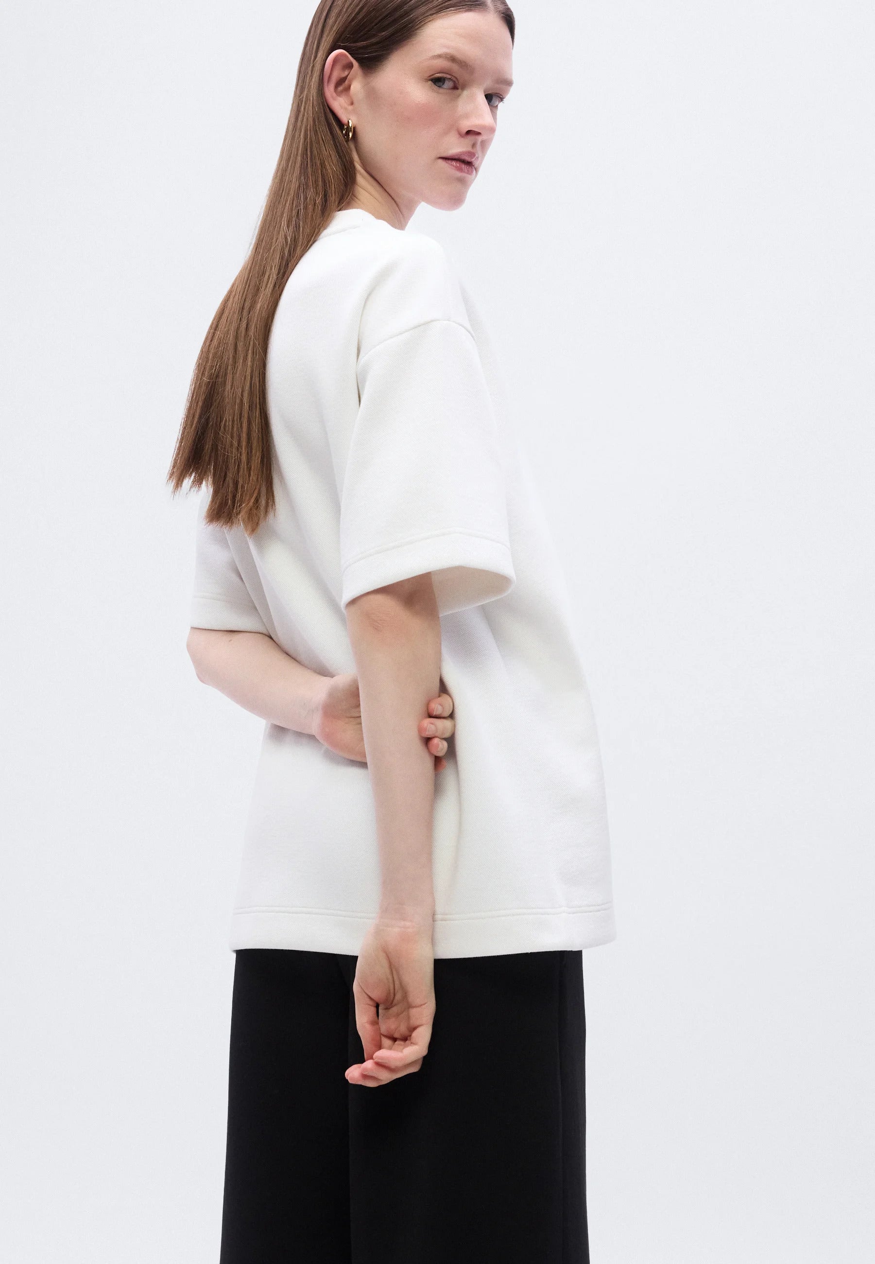 Wide-fit jersey sweatpants