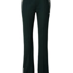 Pantaloni felpati taglio svasato con pieghe 