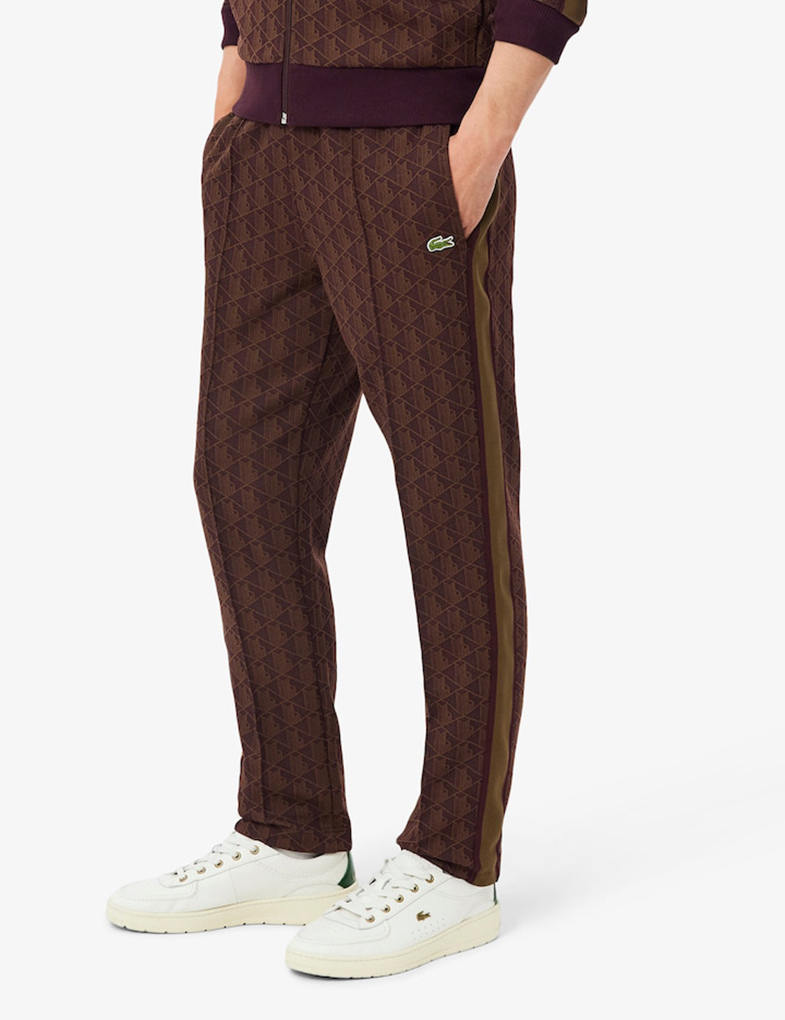 Paris monogrammed track trousers