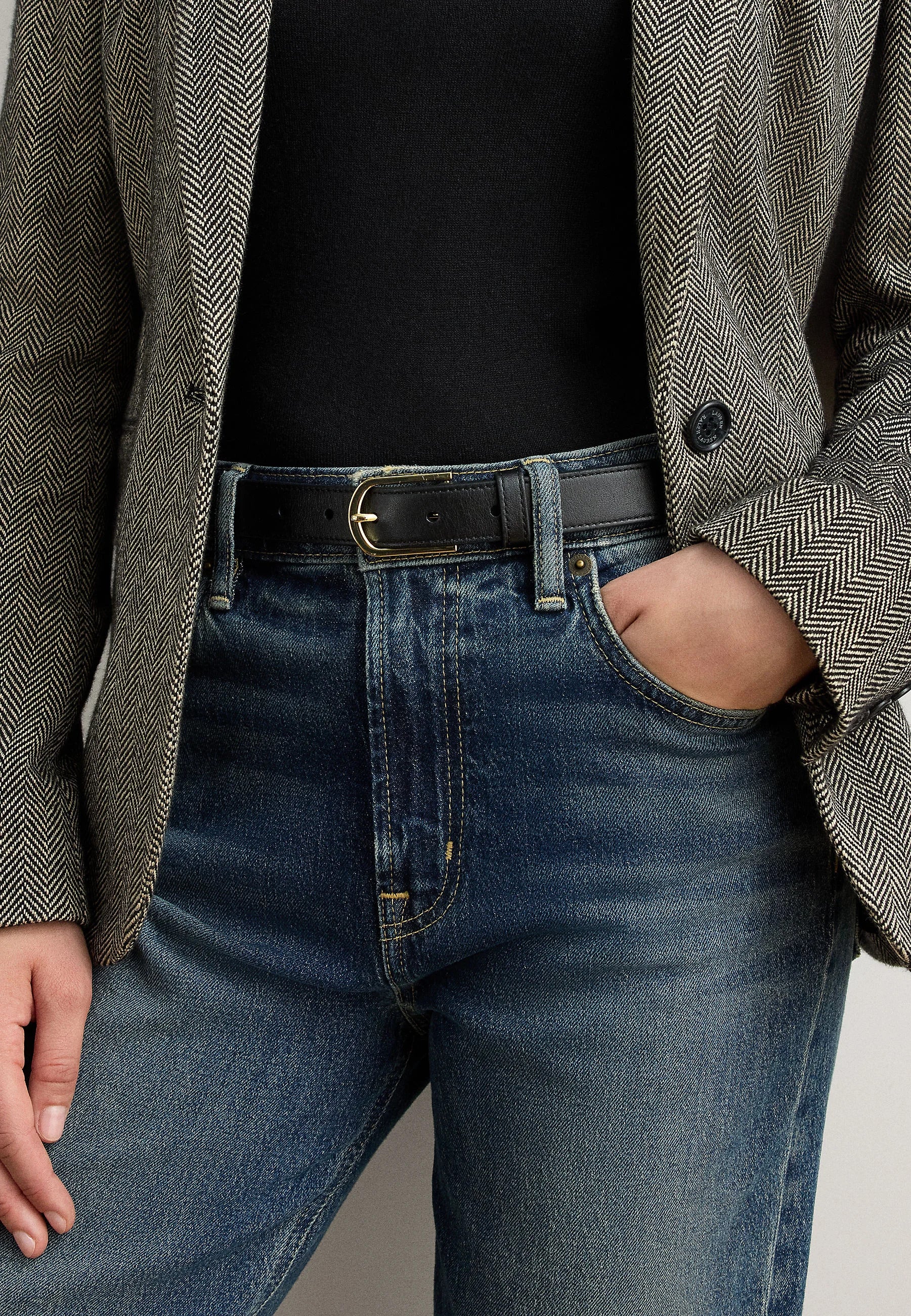 Mdrn Rnd Bkl-Belt-Skinny 