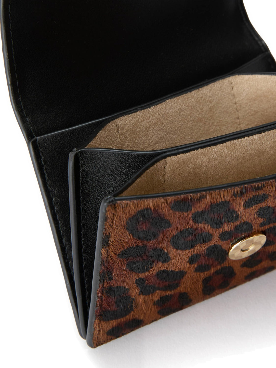 Card Holder Dark Leo Brushed Leather 