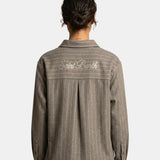 Gigy Flannel Pinstripes Rhinestones