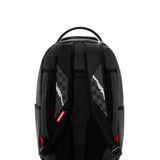 center rip revealing gray<BR/>check backpack 