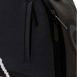 center rip revealing gray<BR/>check backpack 