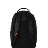 black and white drip check<BR/>shark backpack 