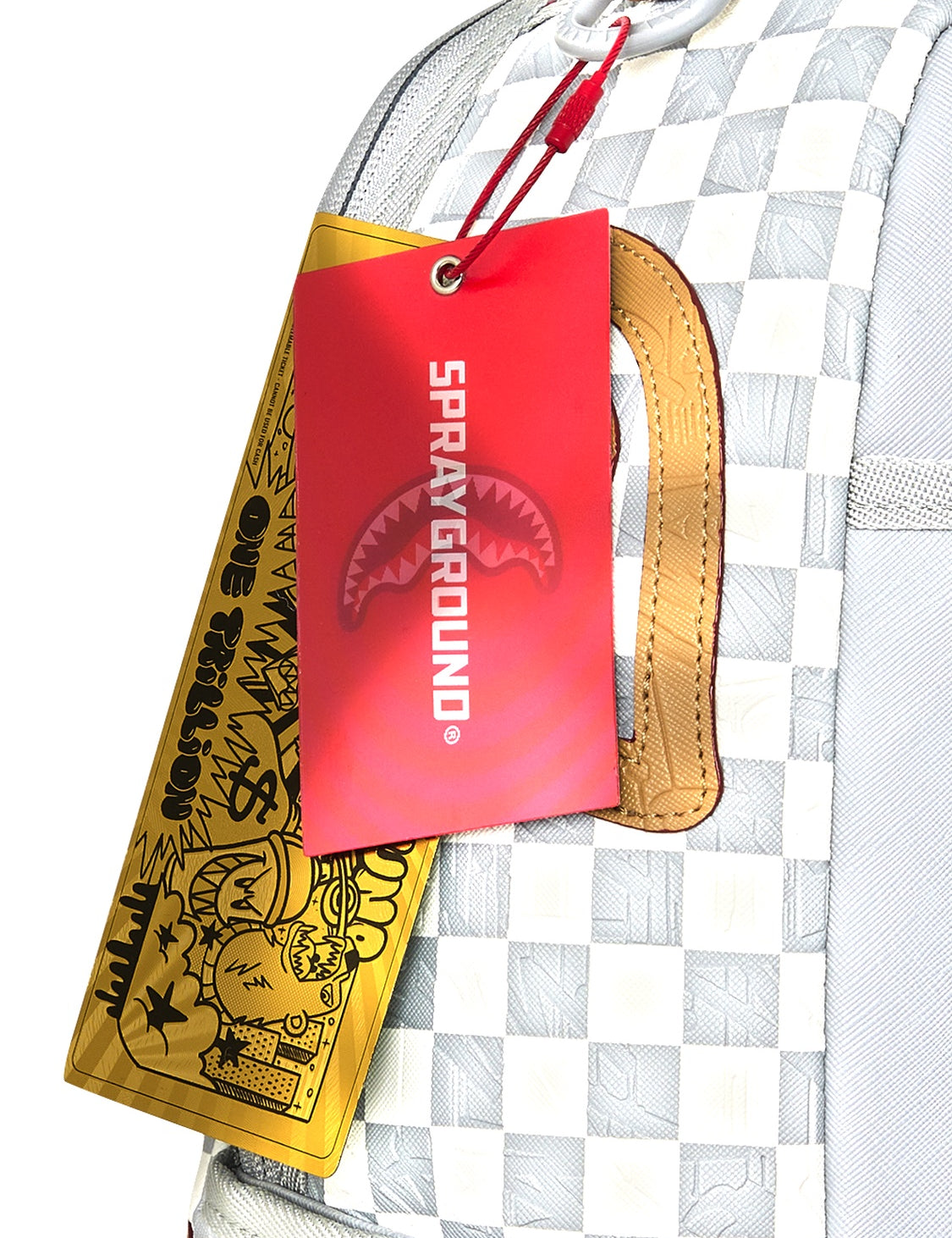embossed cream check 