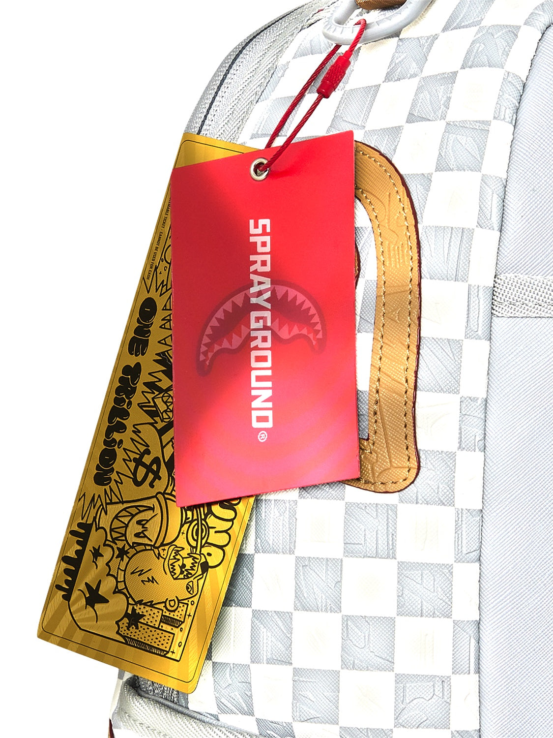 embossed cream check 