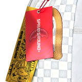 embossed cream check 