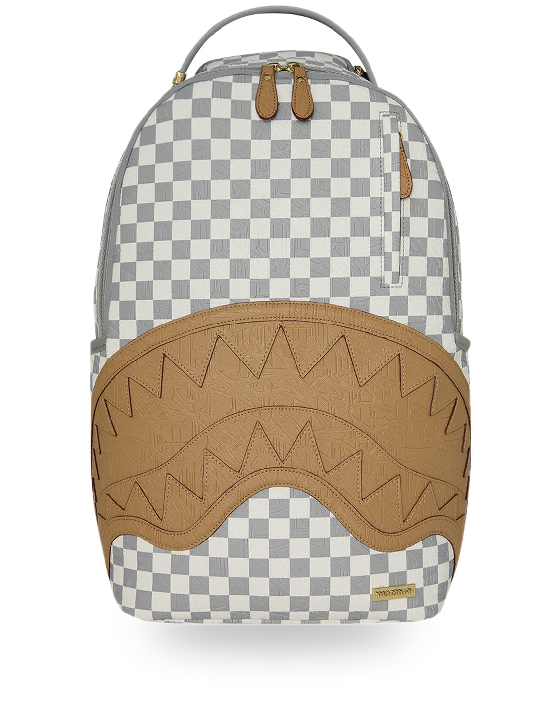 embossed cream check 