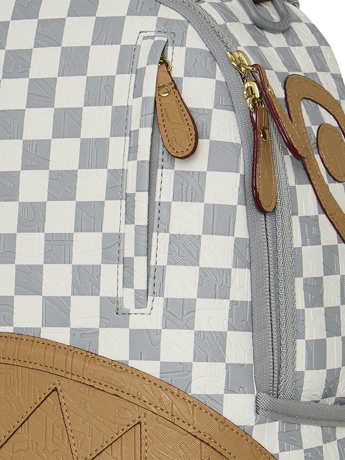 embossed cream check 