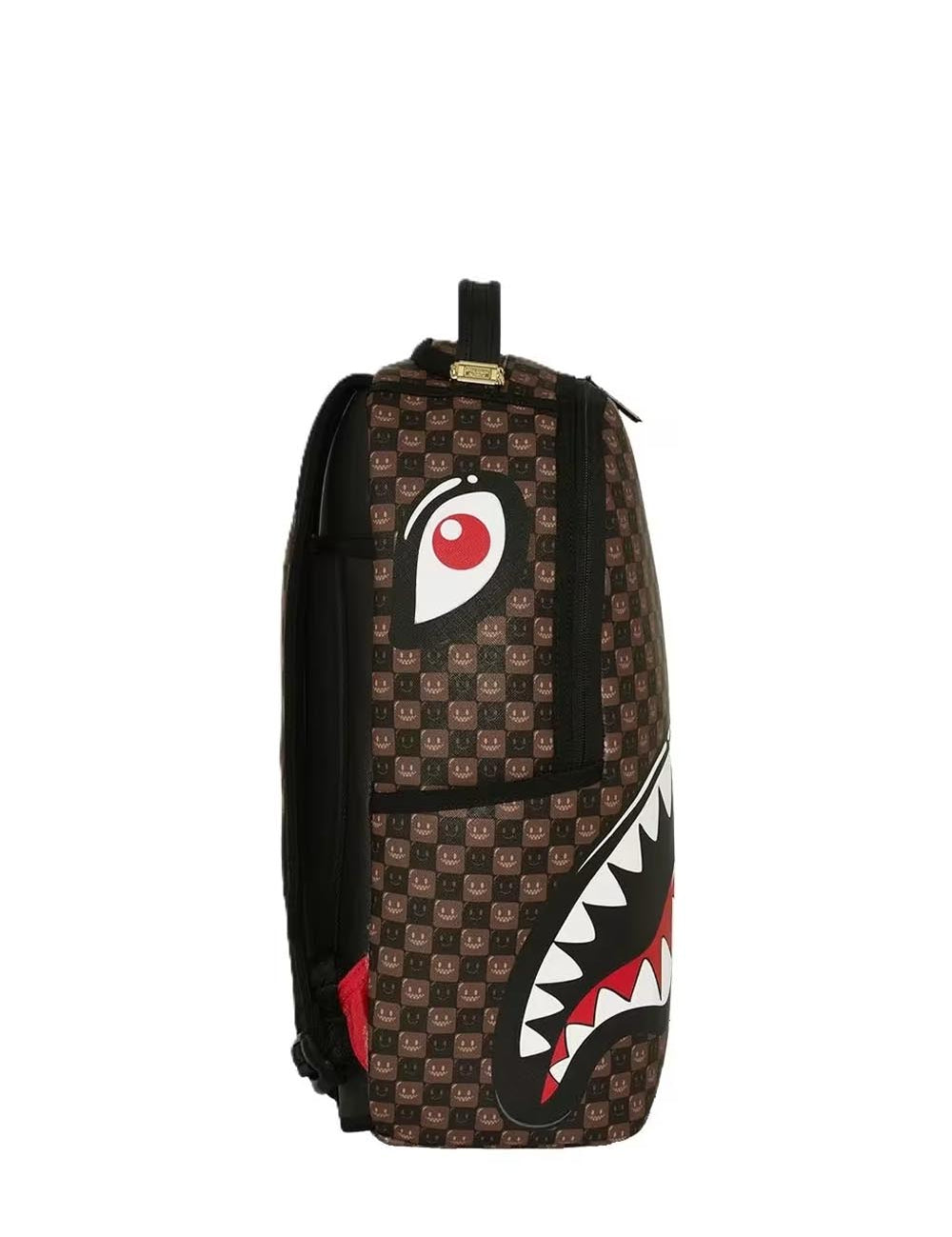 sharks in paris wtf bubble brown check backpack 