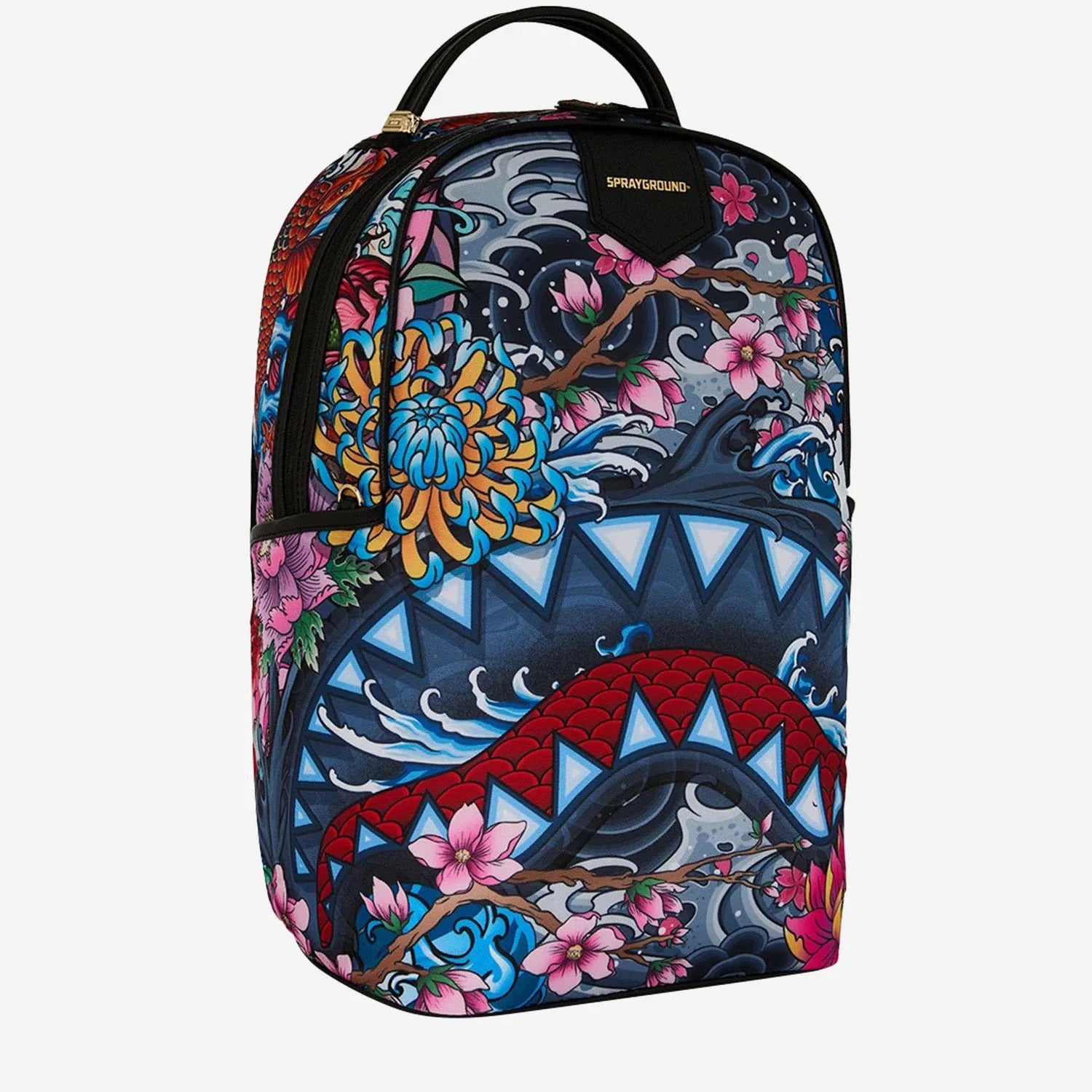 japanese tattoo shark backpack 