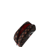 sharks in paris wtf bubble brown check pouch 