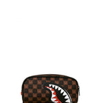 sharks in paris wtf bubble brown check pouch 