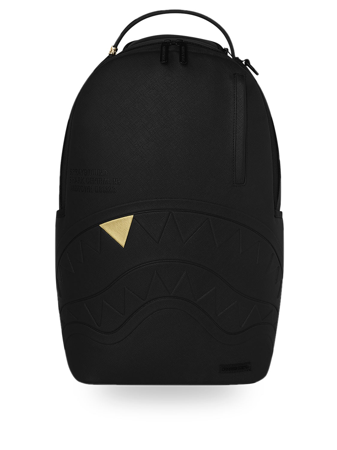 blacked out embossed gold tooth backpack<BR/> 