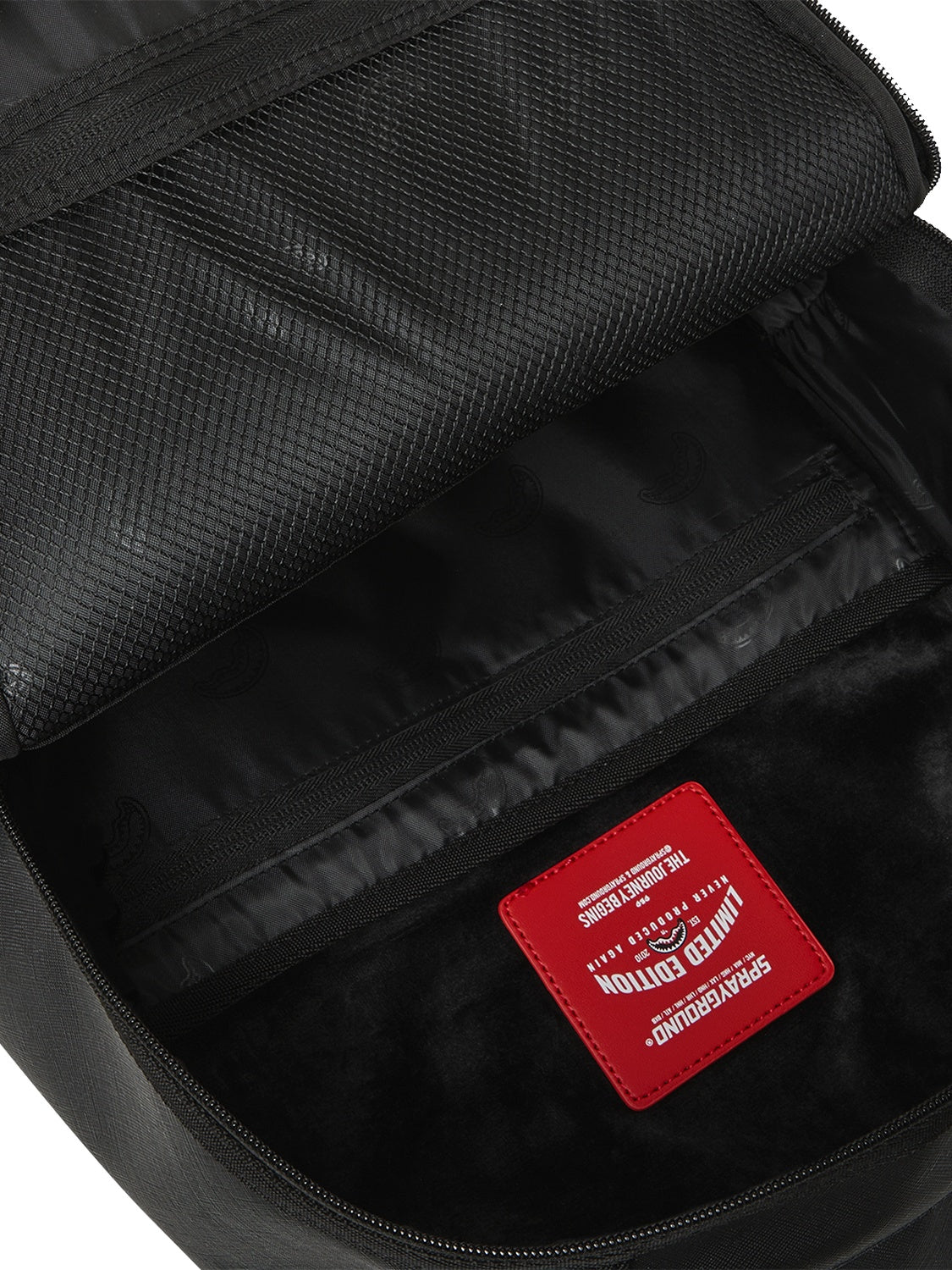 blacked out embossed gold tooth backpack<BR/> 