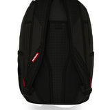shark central embossed black nylon backpack