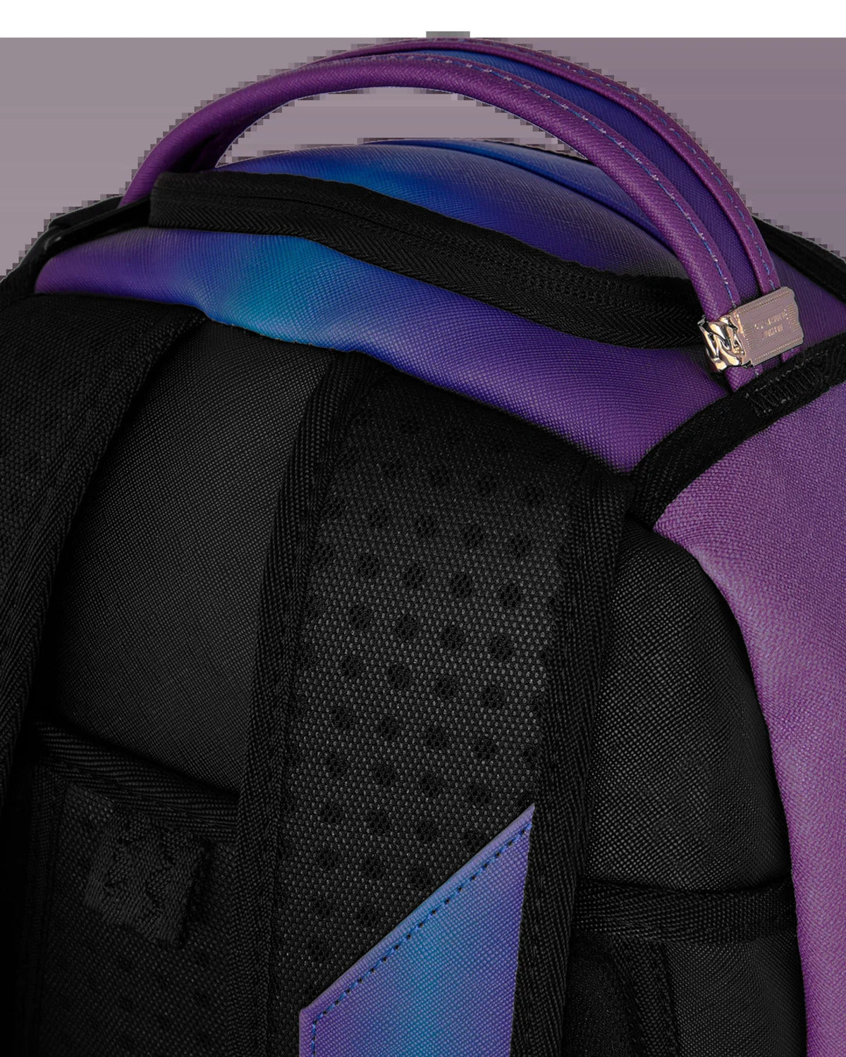 shark central embossed dusk nylon backpack 