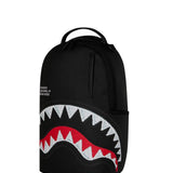 shark central black embroidered shark backpack 