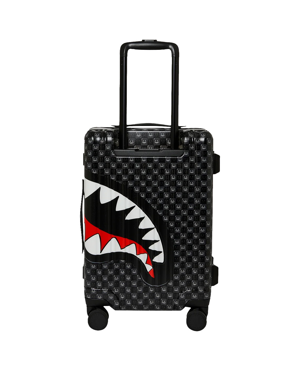 sharks in paris wtf bubbly black check carry-on luggage