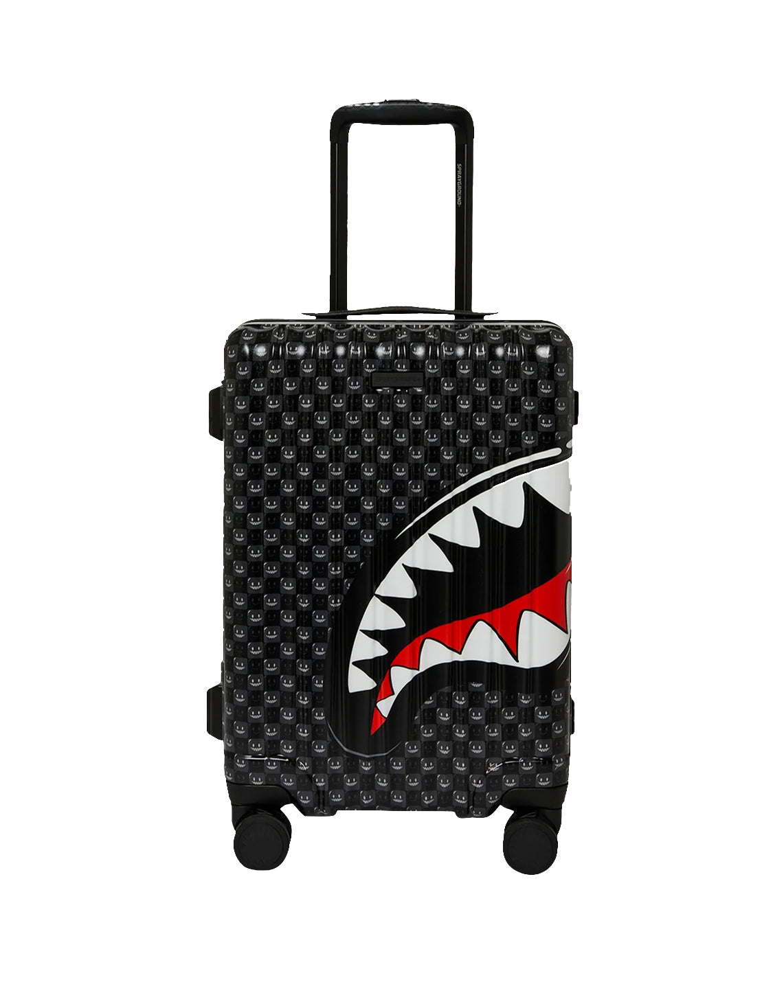sharks in paris wtf bubbly black check carry-on luggage