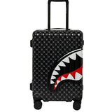 sharks in paris wtf bubbly black check carry-on luggage