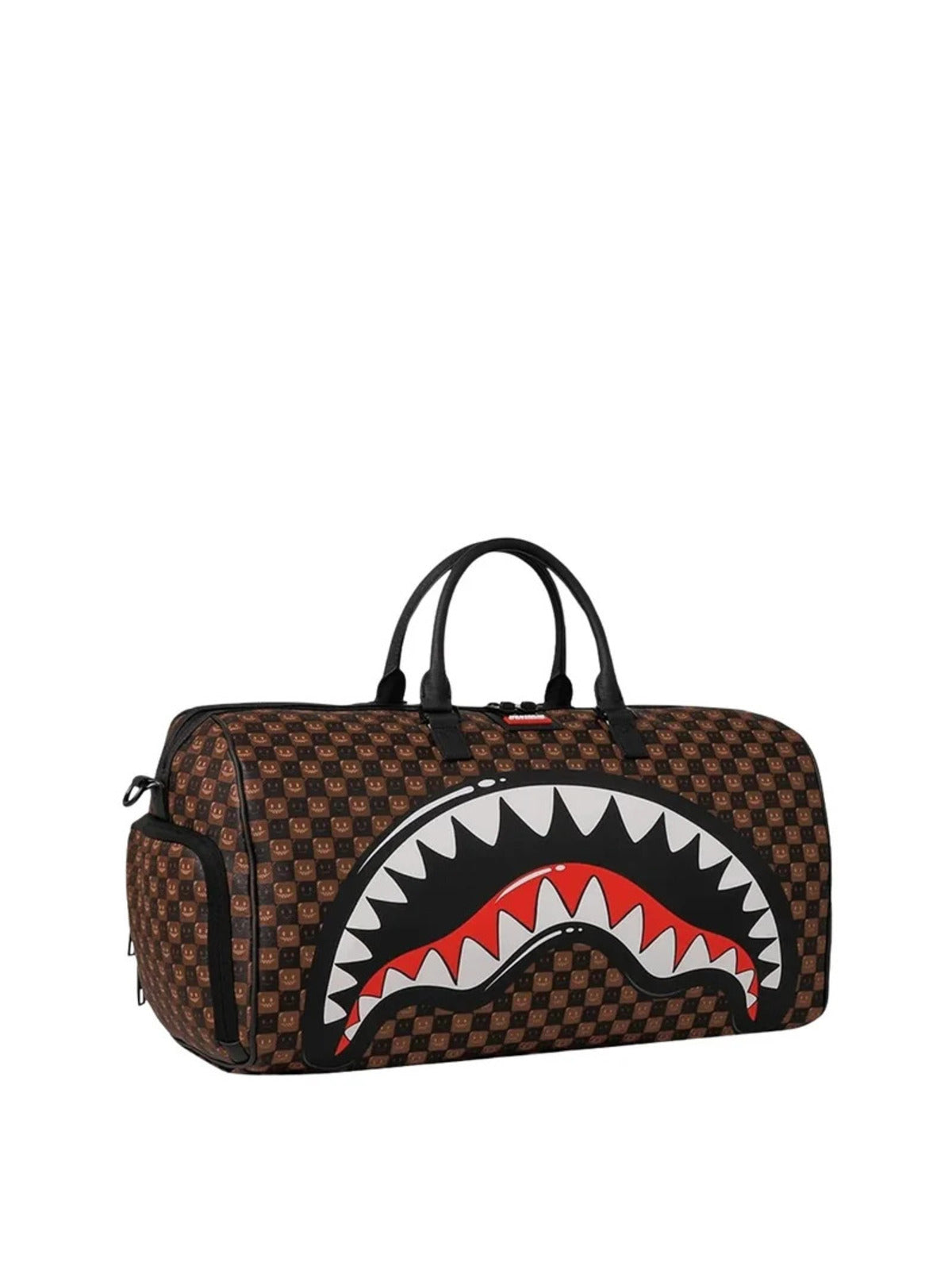 sharks in paris wtf bubble brown check duffle