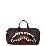sharks in paris wtf bubble brown check duffle
