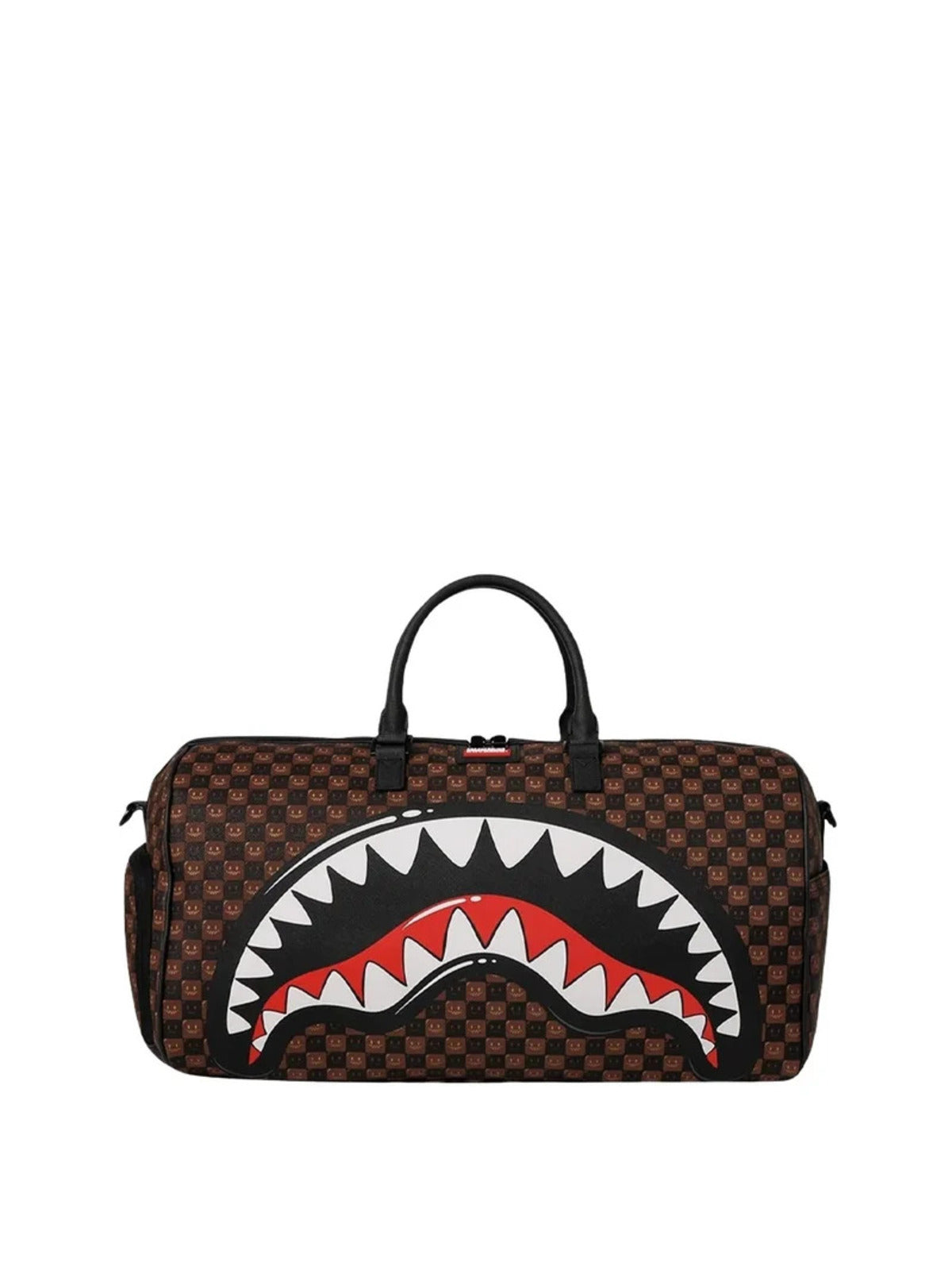 sharks in paris wtf bubble brown check duffle