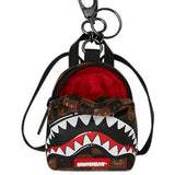 sharks in paris wtf bubble brown check backpack keychain 