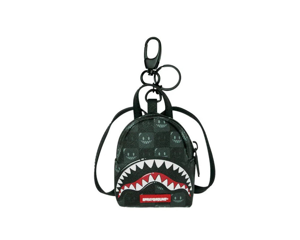 sharks in paris wtf bubble black check backpack keychain