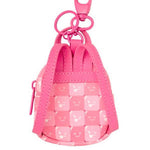 pink new check faces backpack keychain3