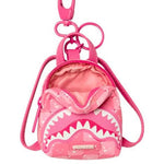 pink new check faces backpack keychain3