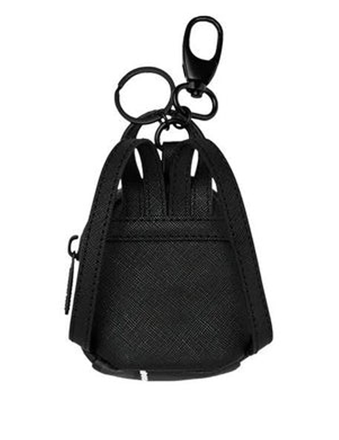 center rip revealing gray check backpack keychain 