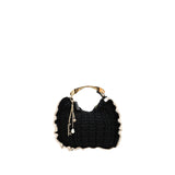 Medium Crochet Hobo Bag With Metal Handle