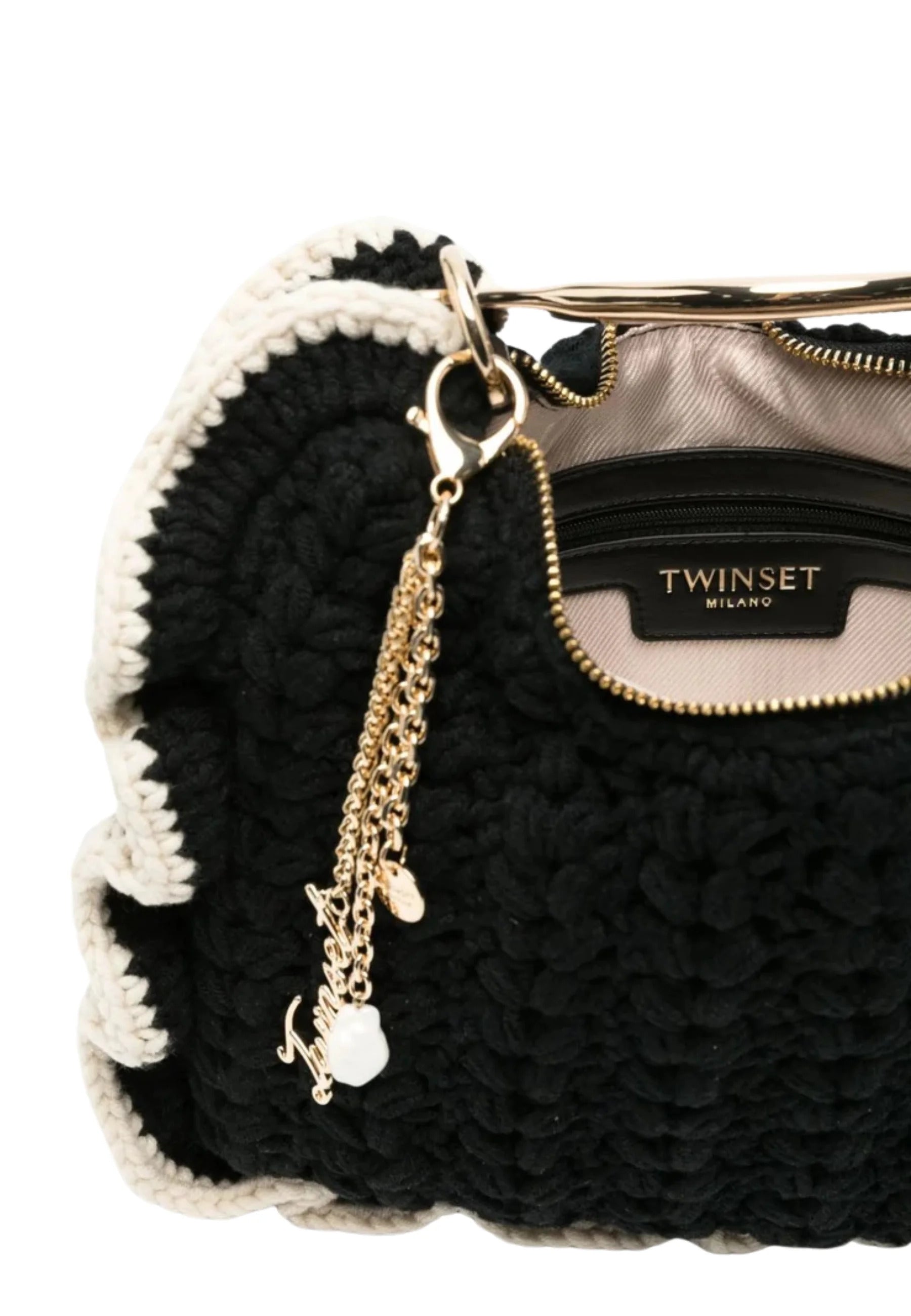 Medium Crochet Hobo Bag With Metal Handle
