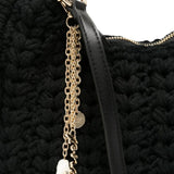 Medium Crochet Hobo Bag With Metal Handle