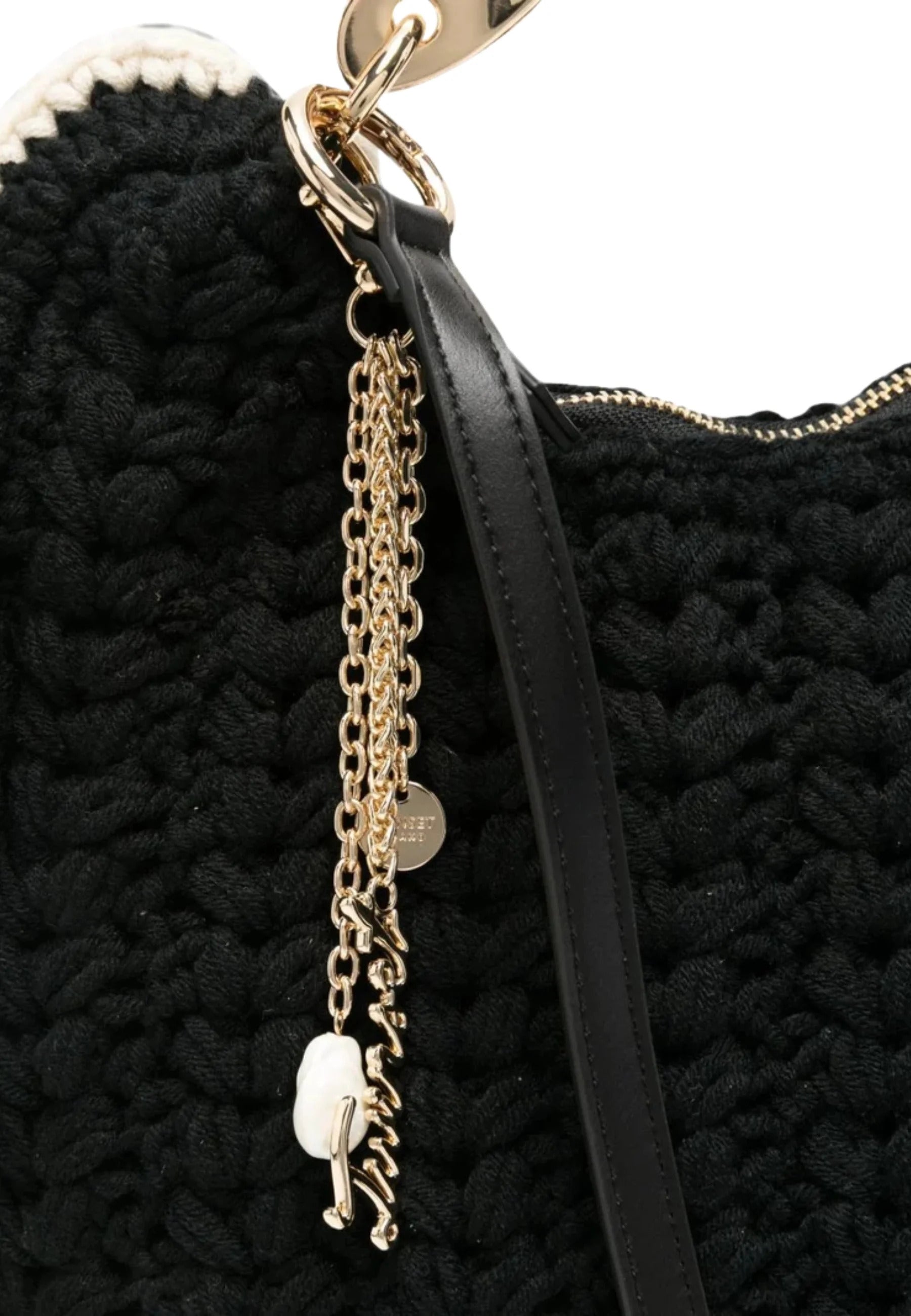 Medium Crochet Hobo Bag With Metal Handle