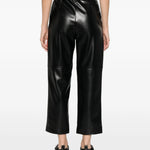 Pantalone In Tessuto Spalmato Con Cintura 