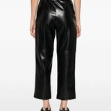 Pantalone In Tessuto Spalmato Con Cintura 