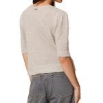 Jacquard Crew Neck Sweater L/S Diamond Sequins